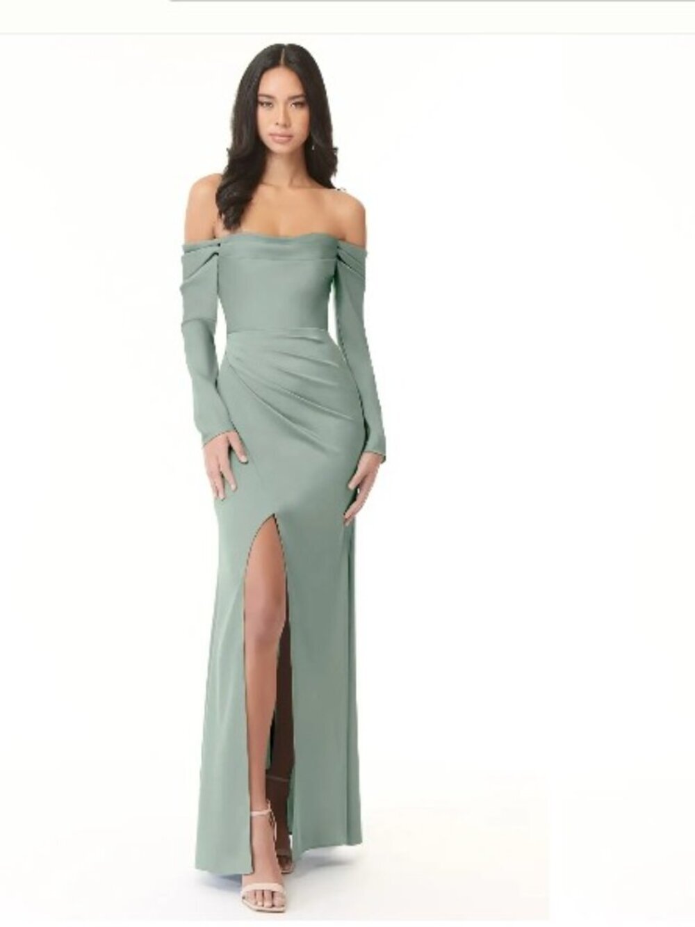 Azazie Size A14 Hallie Stretch Satin Bridesmaid Dress ✨ Size L